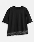 Black lace tee