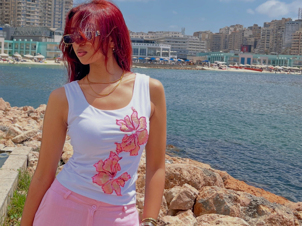 Pink Lilies Top