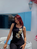 Black Lilies Top