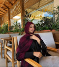 Maroon waves hijab