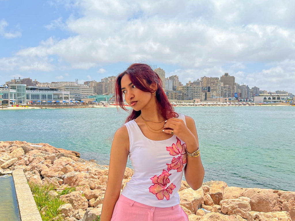 Pink Lilies Top