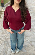 Burgundy Snatched Top