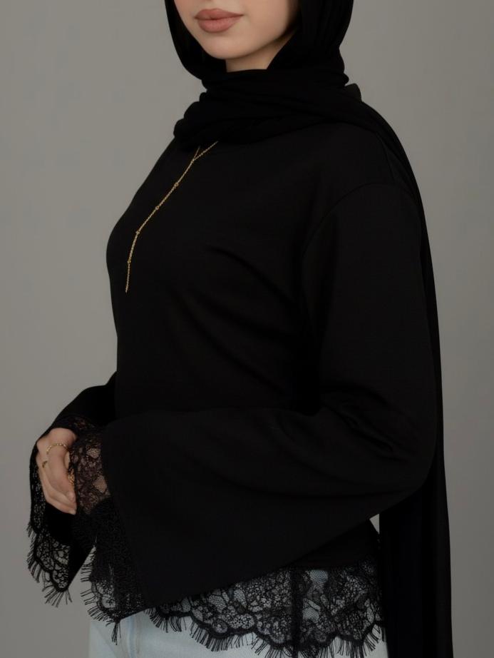 Noir Lace Top