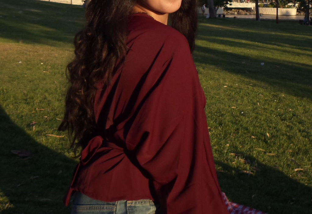 Burgundy Snatched Top