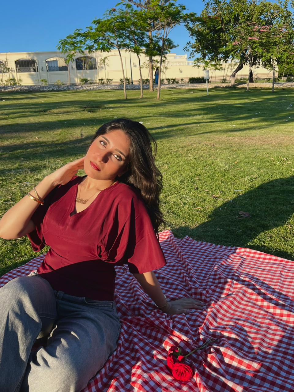 burgundy snatched top
